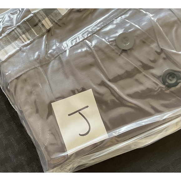 Msz Homme Pants Women's 2XL Gray Button Pocket Plaid Trim Casual Trousers XXL - Picture 11 of 11